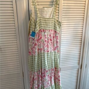 Rachel Zoe Green and Pink Floral Dress